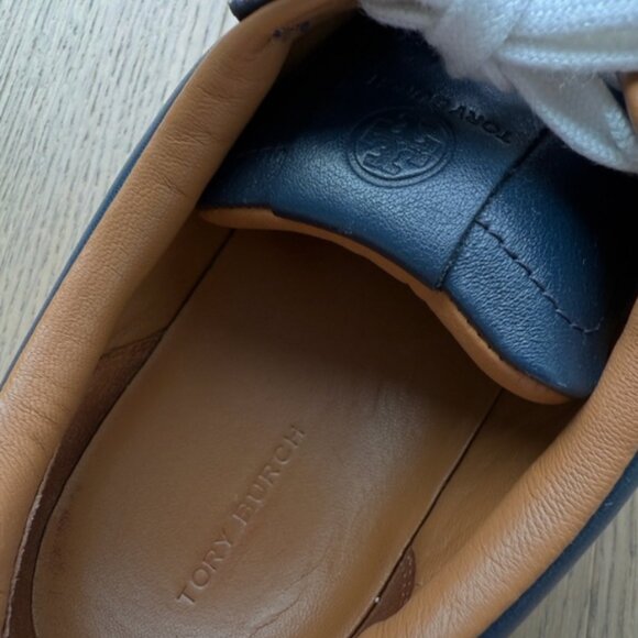 Tory Burch T Monogram Ladybug Sneakers Perfect Navy Blue 8.5 - Picture 6 of 12
